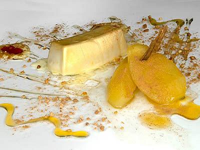 Lingote Dorado de Boniato con Compota de Manzanas y Miel - Restaurante El Roqueo